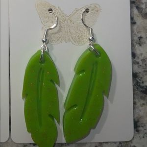 Green earrings